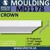 MD1178 Spectis Crown Molding Trim 8"P x 11 3/4"H x 144"L