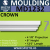 MD1232 Spectis Crown Molding Trim 4 1/8"P x 9"H x 144"L