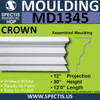 MD1345 Spectis Molding Head Trim 12"P x 30"H x 144"L