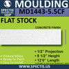 MD1443CF-5.5 Concrete Finish Flat Stock 1/2"P x 5 1/2"H x 12'