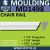 MD1498 Spectis Molding Base Cap Trim 1 1/4"P x 1 3/4"H x 144"L