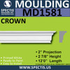 MD1581 Spectis Molding Cap Trim 2"P x 2 7/8"H x 144"L