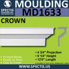 MD1633 Spectis Molding Base Cap Trim 4 3/4"P x 9 1/4"H x 144"L