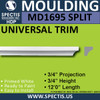 MD1695 Spectis Molding Cap Trim 3/4"P x 1 5/8"H x 144"L