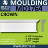 MD1764 Spectis Molding Cap Trim 2 7/8"P x 7 1/2"H x 144"L