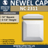 NC2311 Urethane Newel Cap 14" W x 3.25" H