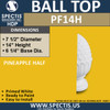 PF14H Pineapple Post Cap 7 1/2"D X 14"H X 6 1/4"Base