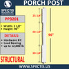 PP3201 Structural Urethane Porch Post 5 1/4"x 96 5/8"