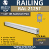 RAL2125T 3" Wide Smooth Finish Top Hand Rail 8'-10'-12'