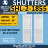 SHL-2 1855 2 Panel Closed Louver Shutters 18 x 55