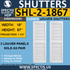 SHL-2 1867 2 Panel Closed Louver Shutters 18 x 67