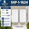 SHP-1 1624 1 Raised Panel Exterior Shutters 16 inch x 24 inch