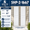 SHP-2 1667 Polyurethane Shutters - 2 Raised Panels 16 x 67