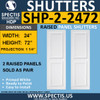 SHP-2 2472 Polyurethane Shutters - 2 Raised Panels 24 x 72