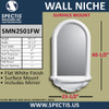 SMN2501FW Surface Mount Woodgrain Wall Niche with Mirror 23 1/2" x 40 1/2"