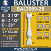 BAL2069-28 Spectis Urethane Railing Baluster 4 1/2" x 28"