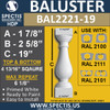 BAL2221-19 Spectis Urethane Railing Baluster 4 13/16" x 19"