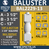 BAL2229-13 Spectis Urethane Railing Baluster 3 3/8" x 13"