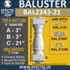 BAL2243-21 Spectis Urethane Railing Baluster 6" x 21"