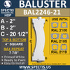 BAL2246-21 Spectis Urethane Railing Baluster 4" x 20 1/2"