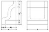 BL3100 Decorative Eave Bracket 7"W x 8"H x 5"P
