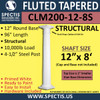 CLM200-12-8S Fluted Tapered Column 12" x 96" STRUCTURAL