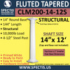 CLM200-14-12S Fluted Tapered Column 14" x 144" STRUCTURAL