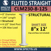 CLM230-8-12S Fluted Straight Column 8" x 144" STRUCTURAL