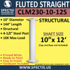 CLM230-10-12S Fluted Straight Column 10" x 144" STRUCTURAL