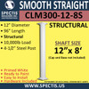 CLM300-12-8S Smooth Straight Column 12" x 96" STRUCTURAL