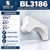 BL3186 Scroll-End Decorative Eave Block – 2½″ W × 5½″ H × 11⅝″ Projection