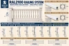 RAL 2100 handrail sections in the BAL2000 series