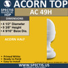 AC49H Spectis Urethane Acorn Half Post Cap 4.5"