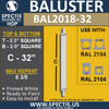 BAL2018-32 Urethane Baluster or Spindle 2 1/2"W X 32"H