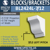 BL2424R-7/12 Pitch Eave Block 4"W x 6"H x 6" P