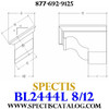 BL2444L-8/12 Pitch Corbel Block or Bracket 5"W x 4"H x 8" P