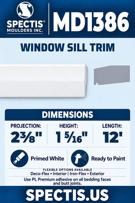 Spectis Window Sill and Brick Mould