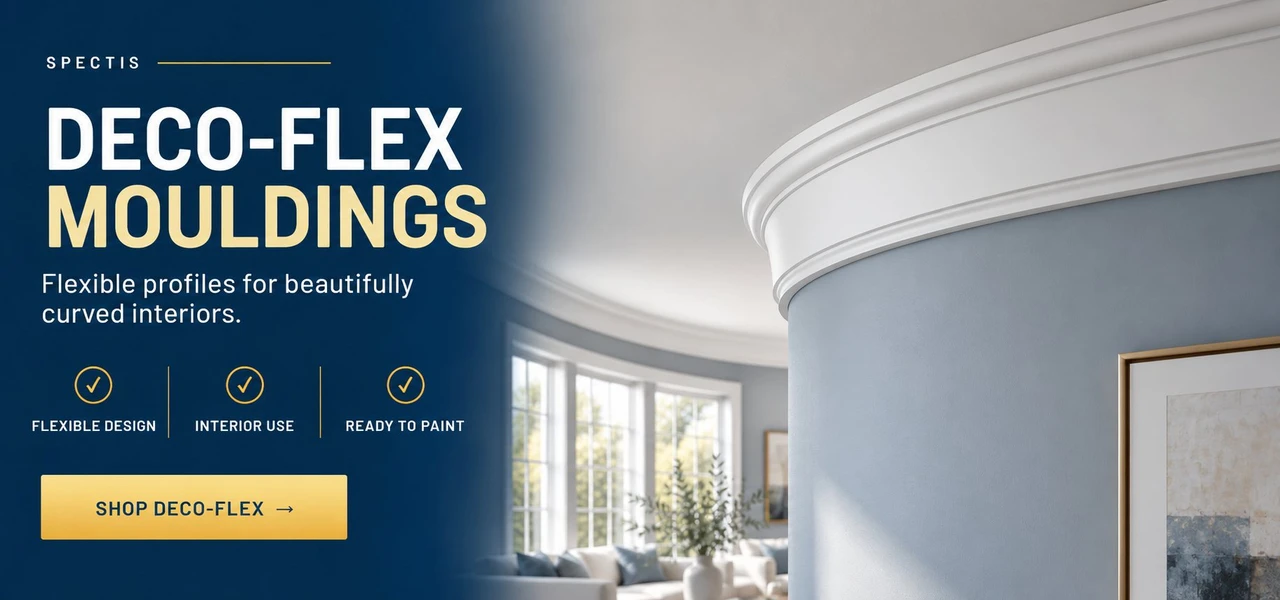 Spectis Deco-Flex flexible mouldings for curved walls and ceilings. Shop Deco-Flex.