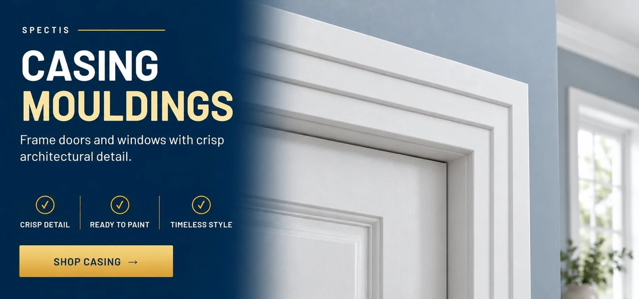 Spectis polyurethane door and window casing. Shop casing.