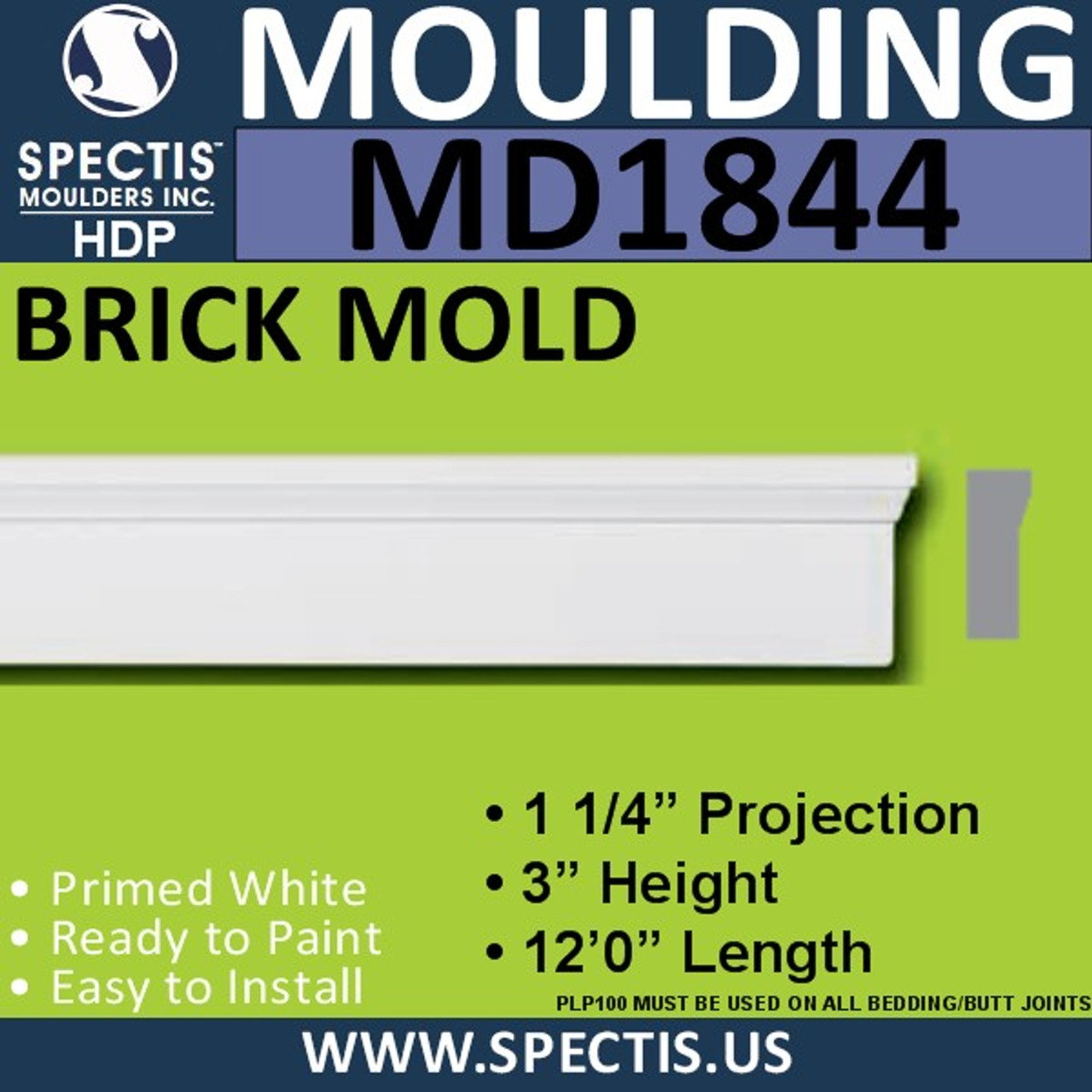 MD1844 Brick Mold Universal Molding Trim