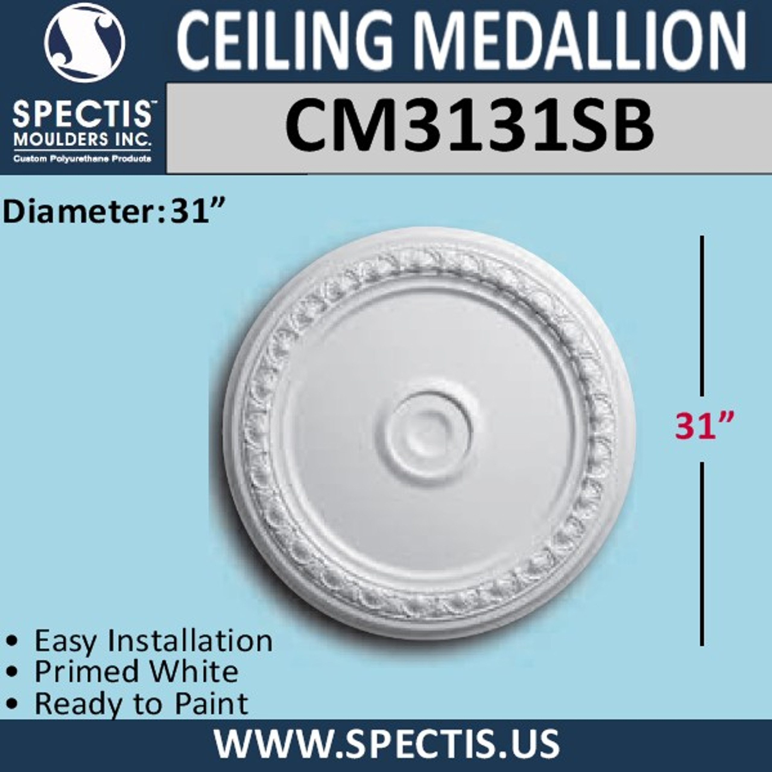 CM1717 Decorative Ceiling Medallion 17" Round