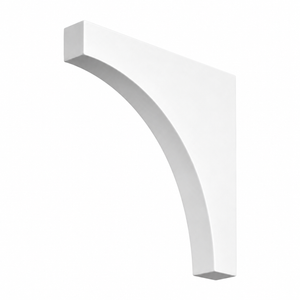 BL2548 Curved Quarter-Round Brace 1.5"W x 10"H x 10"P — white background product image