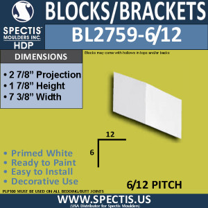 BL2759-6/12 Pitch Eave Bracket 2"W x 2"H x 3" P