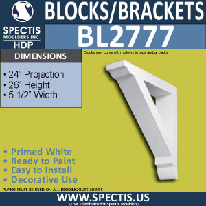 BL2777 Eave Block or Bracket 5.5"W x 26"H x 24" P