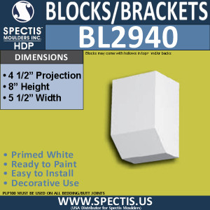 BL2940 Eave Block or Bracket 5.5"W x 8"H x 4.5" P