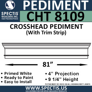 CHT8109 Crosshead with Trim Strip  81" X 9 1/4