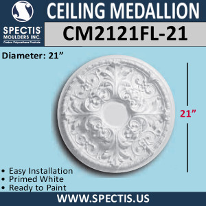 CM2121FL-21 Decorative Ceiling Medallion 21" Round