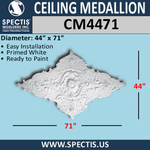 CM4471 Diamond Shape Decorative Ceiling Medallion 44" x 71"
