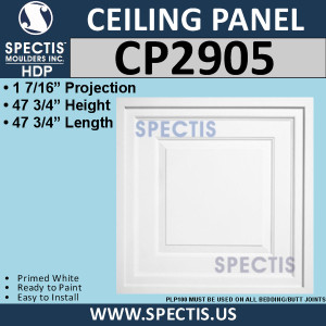CP2905 Drop-In Premium Decorative Large Ceiling Panel 47-3/4"