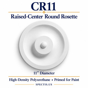 CR11 Raised-Center Round Rosette — HDP — 11″ Diameter